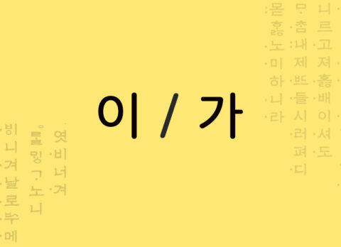 이 / 가 partícula de sujeito coreano
