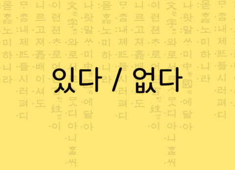 Verbo ter, verbo estar em coreano