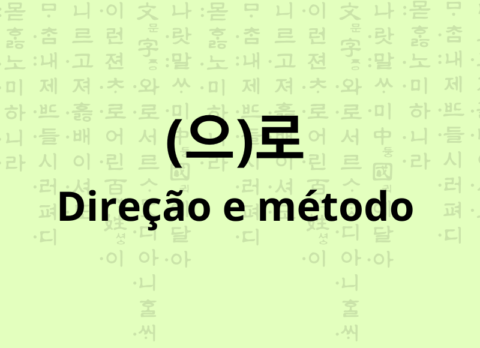 (으)로 direção e método em coreano