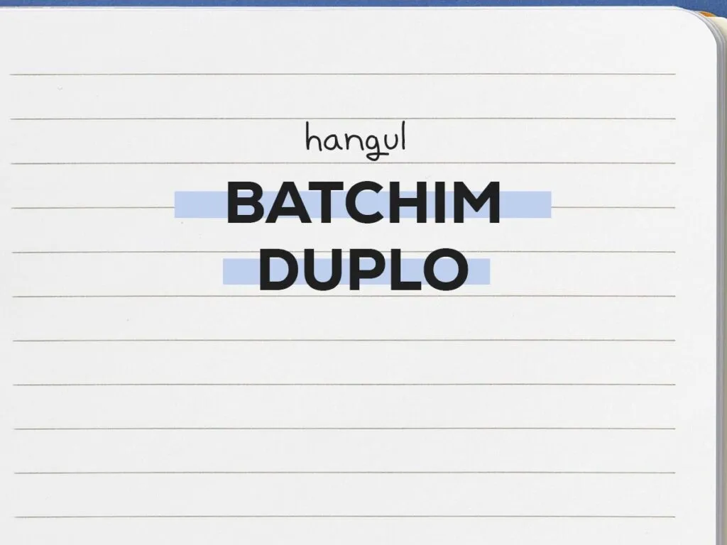 Batchim duplo coreano